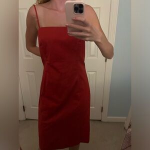 Red Brooks brothers dress size 8